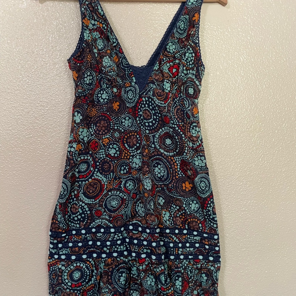 Free People Navy Lace Detail Dress